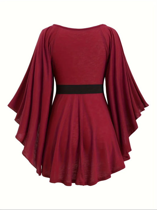 New autumn and winter European and American fashion women's clothing, oversized with an irregular hem, solid color, heart-shaped