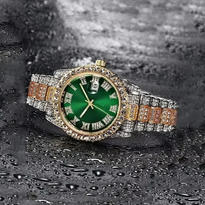 Fashion Full Iced Out Watch for Men Multiple Colors Hip Hop Mens Watch Fashion Cool Bling Diamond Luxury Mens Watches Clock