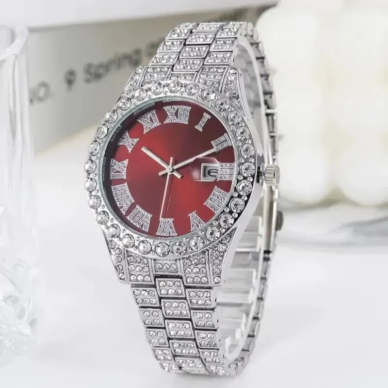 Fashion Full Iced Out Watch for Men Multiple Colors Hip Hop Mens Watch Fashion Cool Bling Diamond Luxury Mens Watches Clock