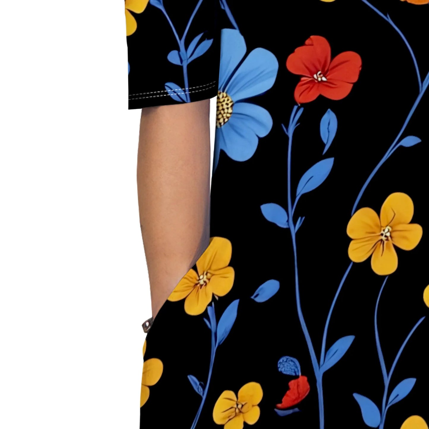 Women's Fashion  Printed Short Sleeve Long Dress Sexy Off Shoulder Backless Bodycon Split Cocktail Party Dress