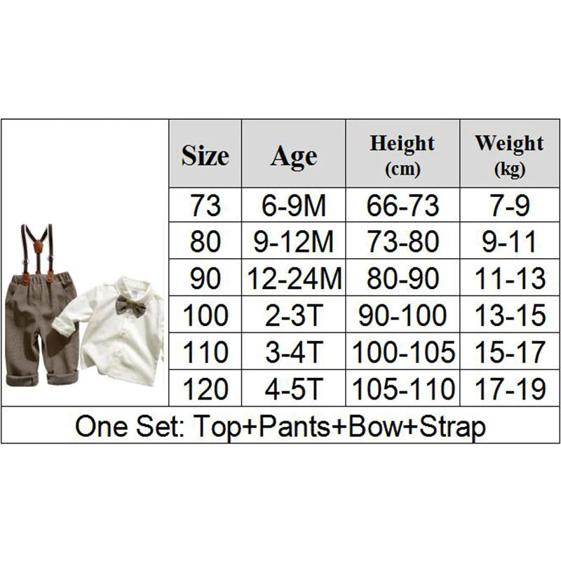 Kids Clothes Boys 1 2 3 4 5 Years Outfits Gentleman Long Sleeve Birthday Boutique Set High Quality Children Spring Cotton Wear